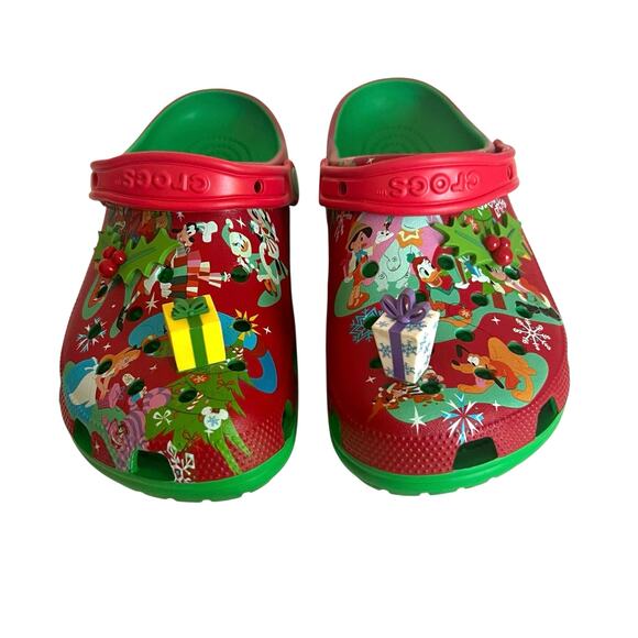 Crocs Classic Disney Mickey & Friends Christmas Slip On Clog Size 10 - Picture 2 of 13